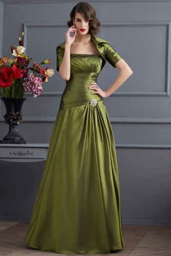 green mother of the bride dress