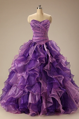 sweet 15 dresses purple