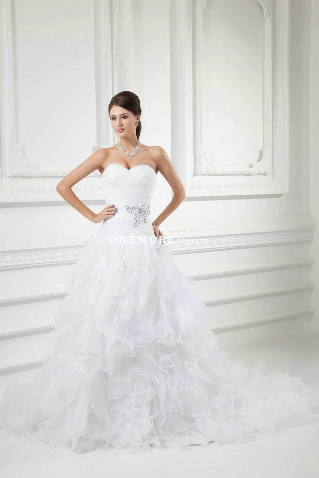 Drop Waist Corset Wedding Dress, 50% Off