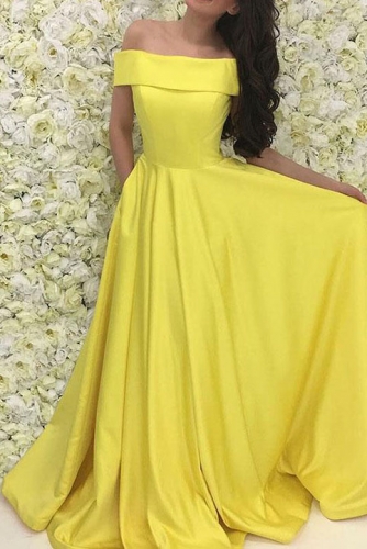 bright yellow gown